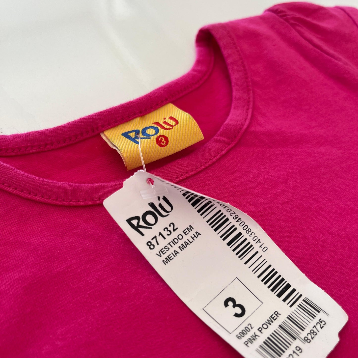 Vestido infantil rosa Rolú unicórnio -Tam 3