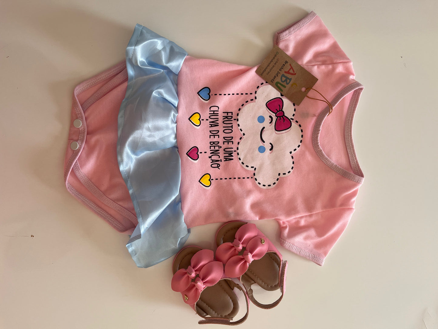 Body de Bebê Temático Chuva de Benção Mesversário