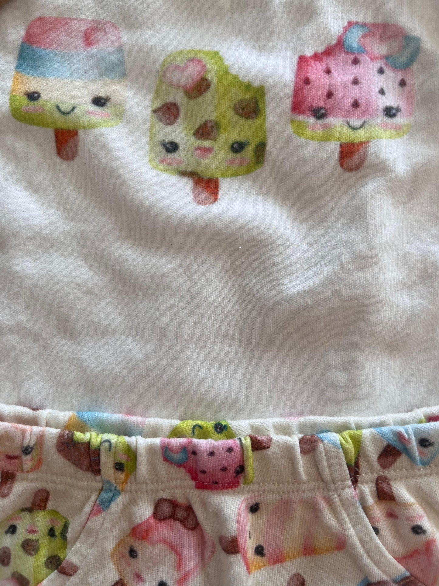 Conjunto Blusa Sorvetes + Short Menina - 100% Algodão Anjos Baby