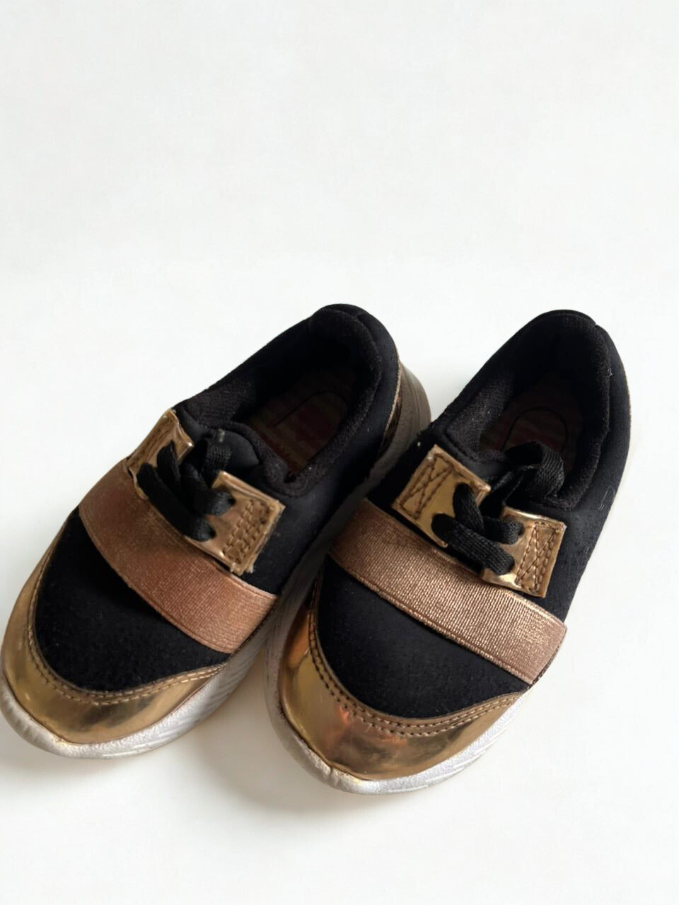 Tênis Molekinha Preto/Multi Rosa/Ouro Rosado- Tam 23