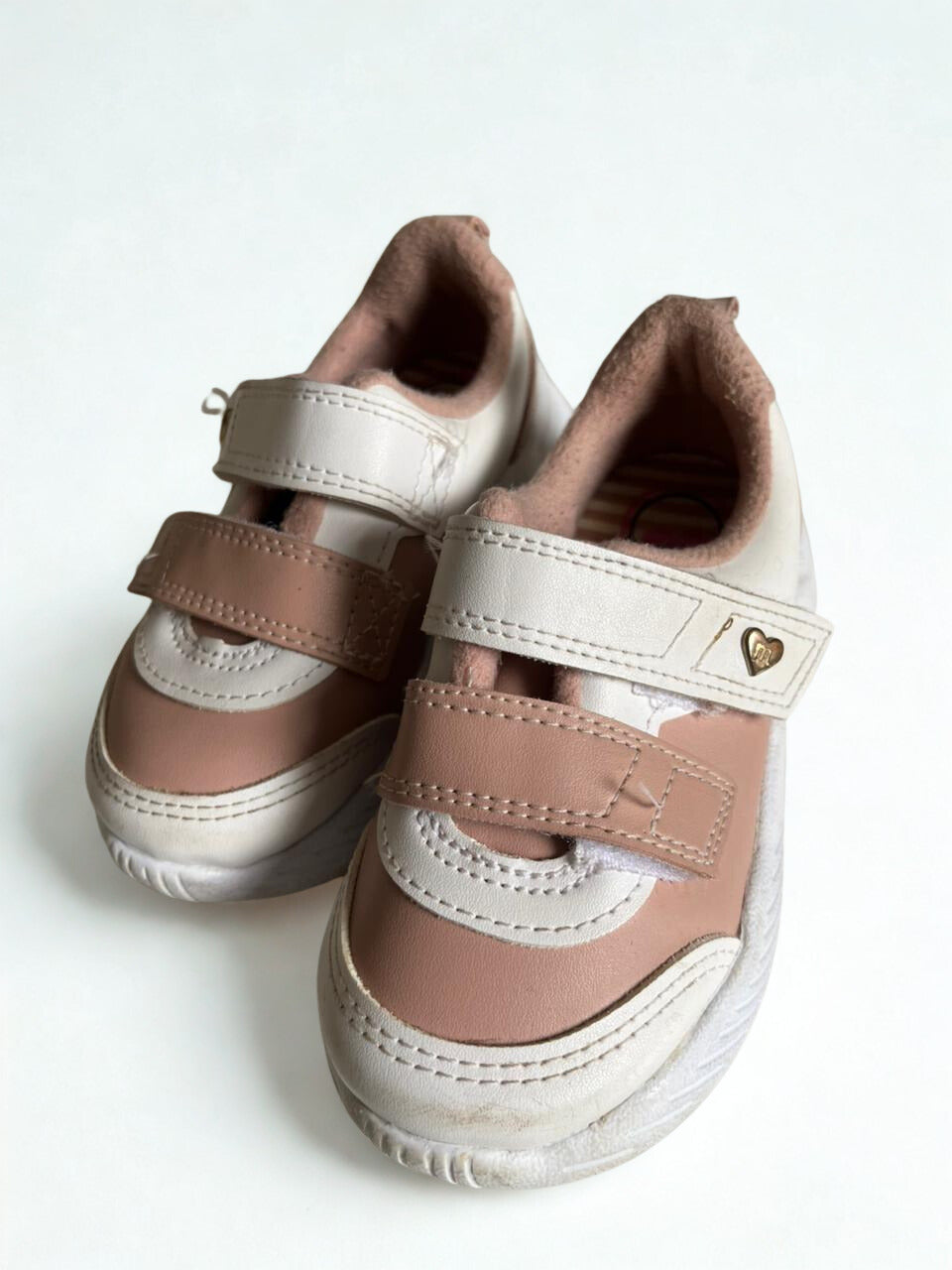 Tenis branco\rosa molekinha-Tam 23