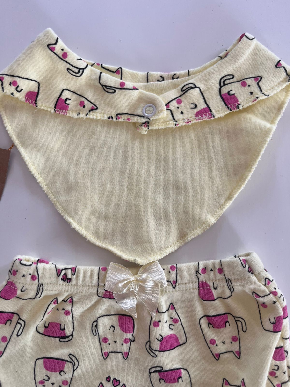 Kit Calcinha e Babador gatinha