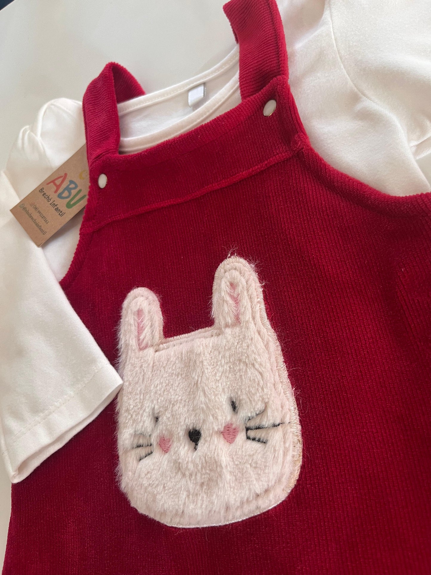 Salopete com body Play- G- Veste de 9 a 12 meses