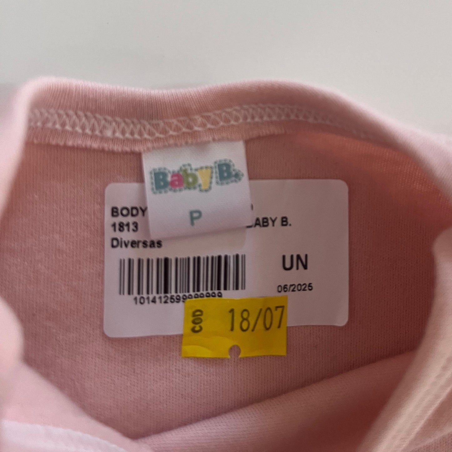 Vestido body infantil laços Tam P de  0 a 3 meses  100% Algodão
