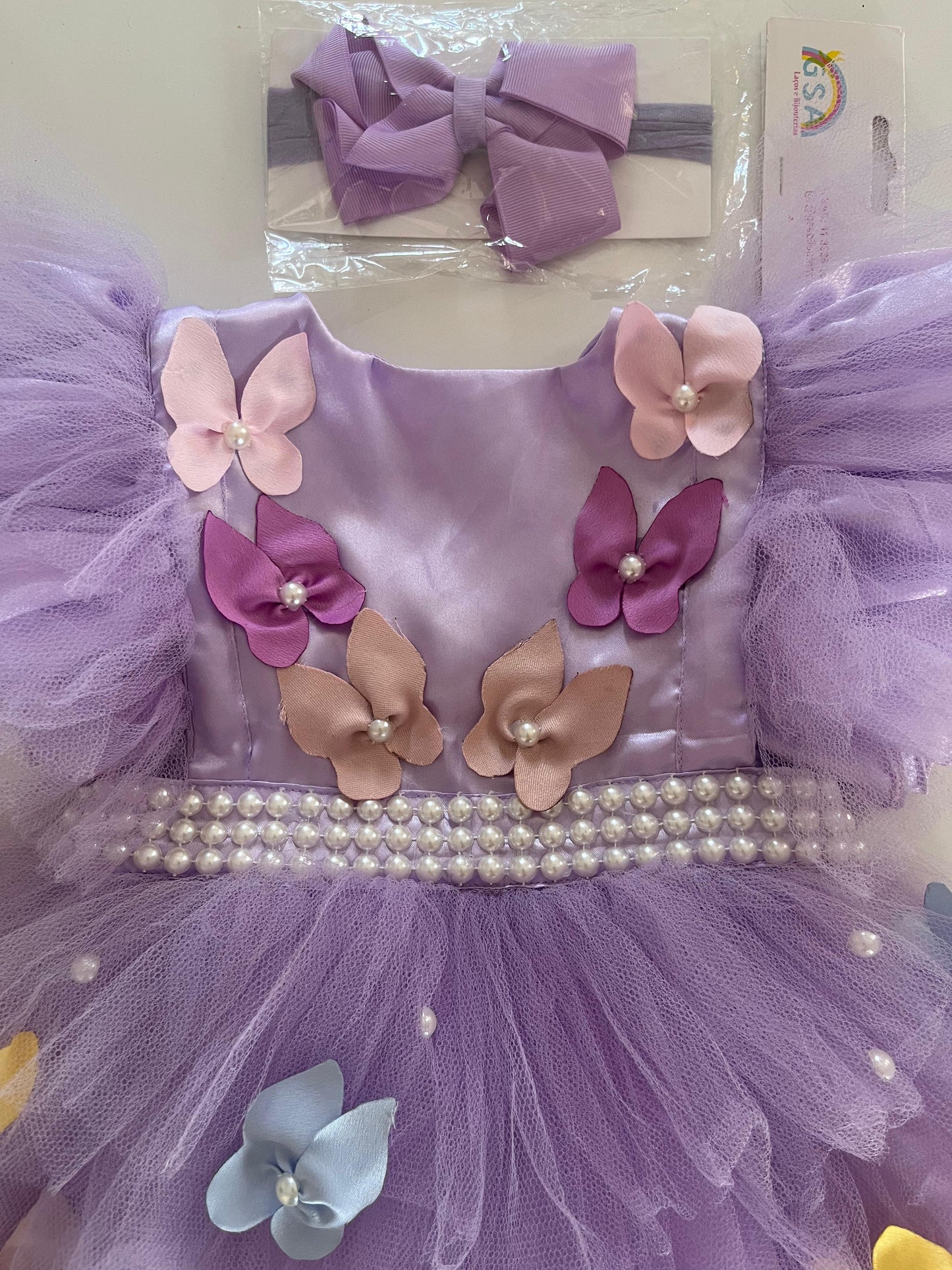 Vestido coleção borboletas TAM 1