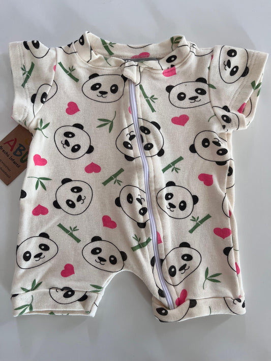 Macacão curto verão panda RN