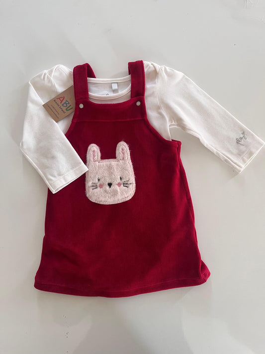 Salopete com body Play- G- Veste de 9 a 12 meses