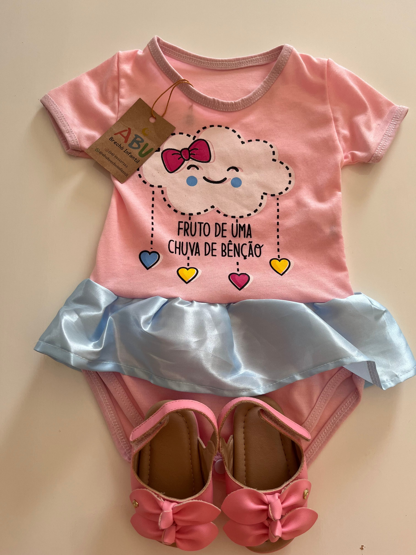 Body de Bebê Temático Chuva de Benção Mesversário