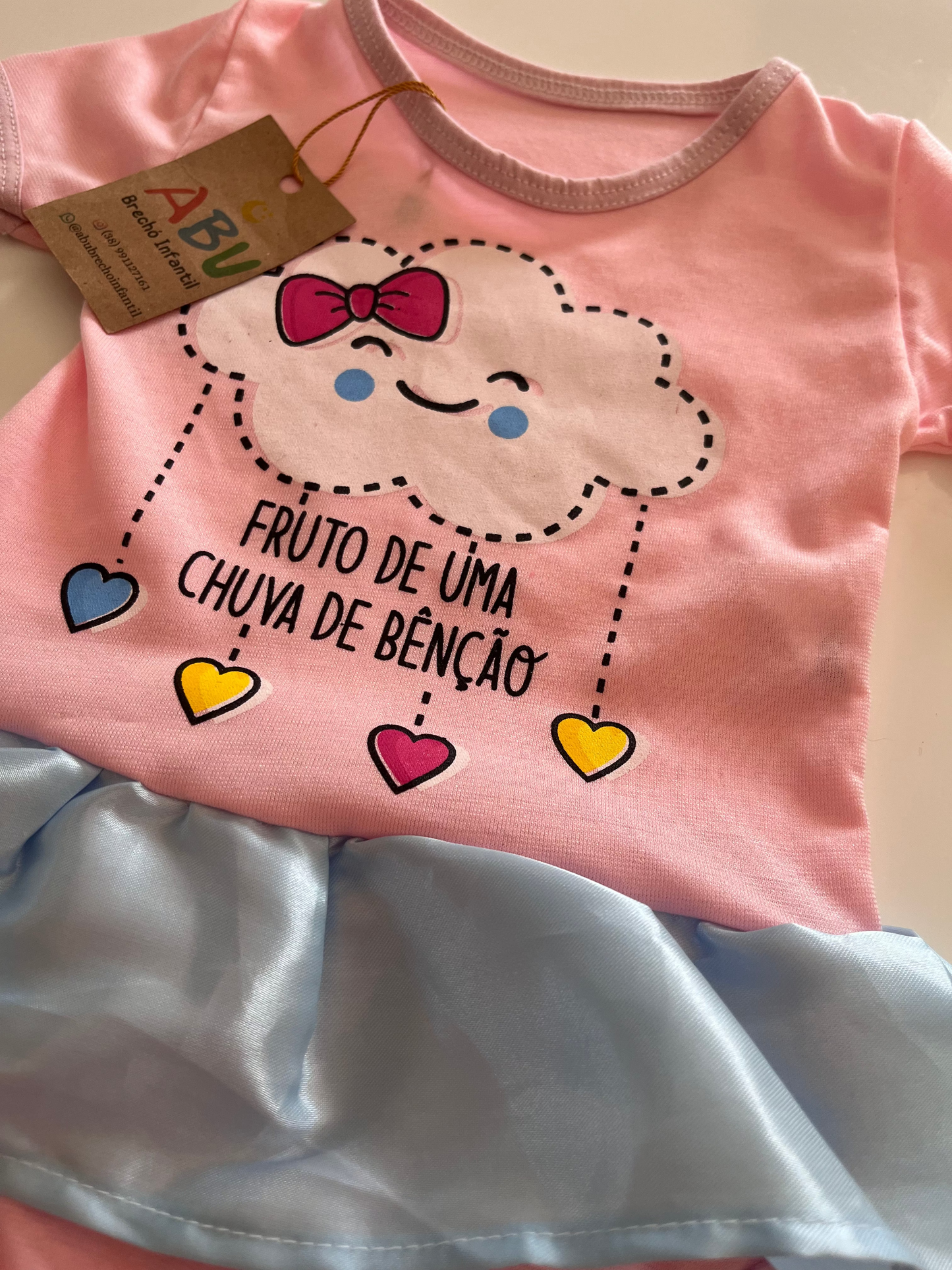 Body de Bebê Temático Chuva de Benção Mesversário