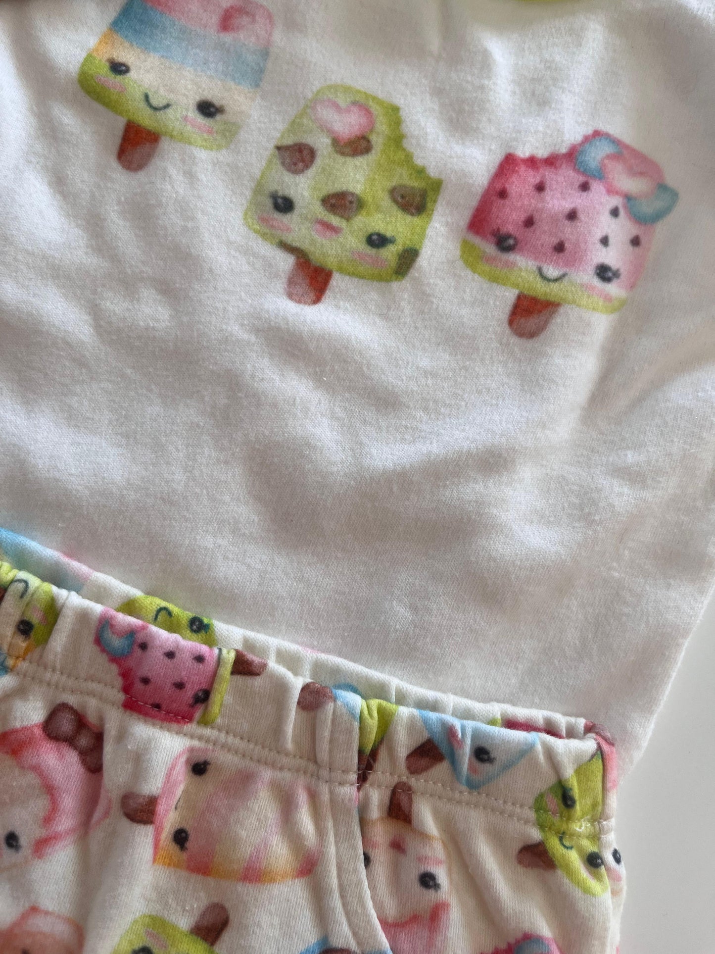 Conjunto Blusa Sorvetes  + Short  Menina -  100% Algodão Anjos Baby