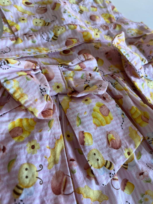 Vestido baby coleção favo de Mel- Veste de 3 a 6 meses