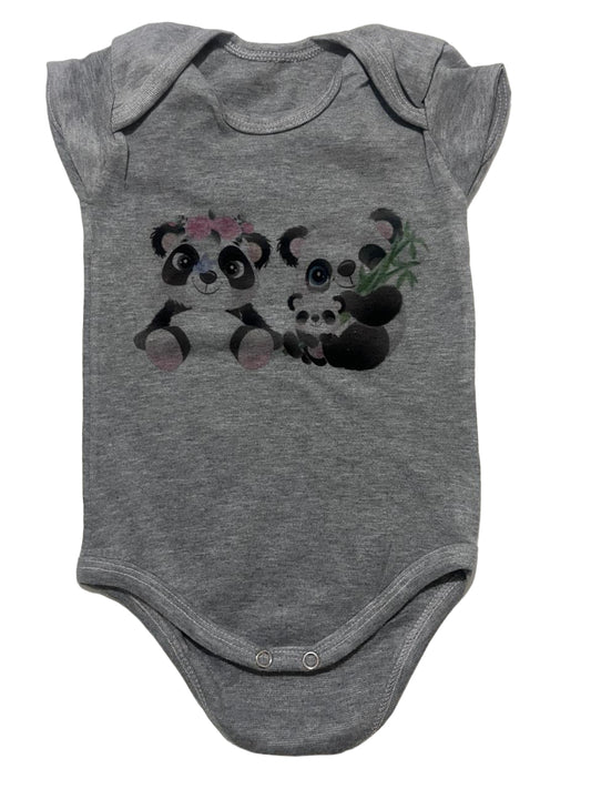Body Bebê Manga Curta Panda -G