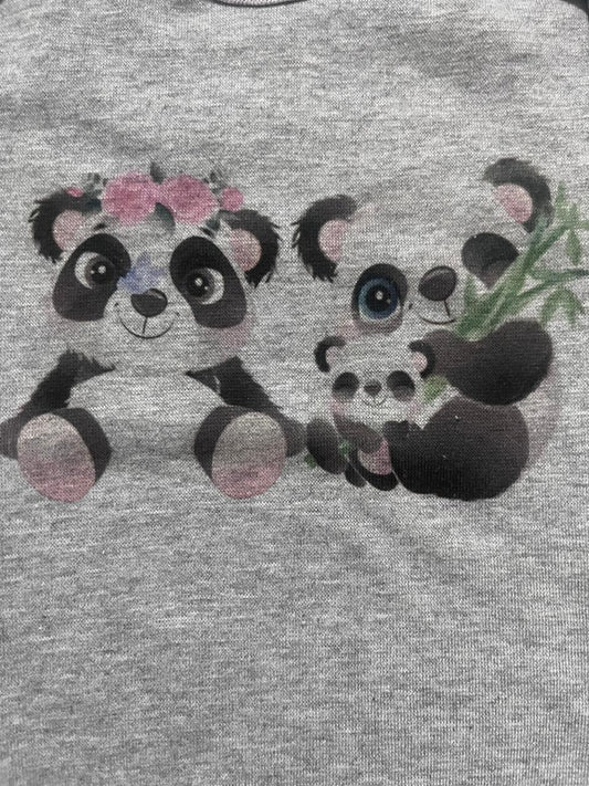 Body Bebê Manga Curta Panda -G