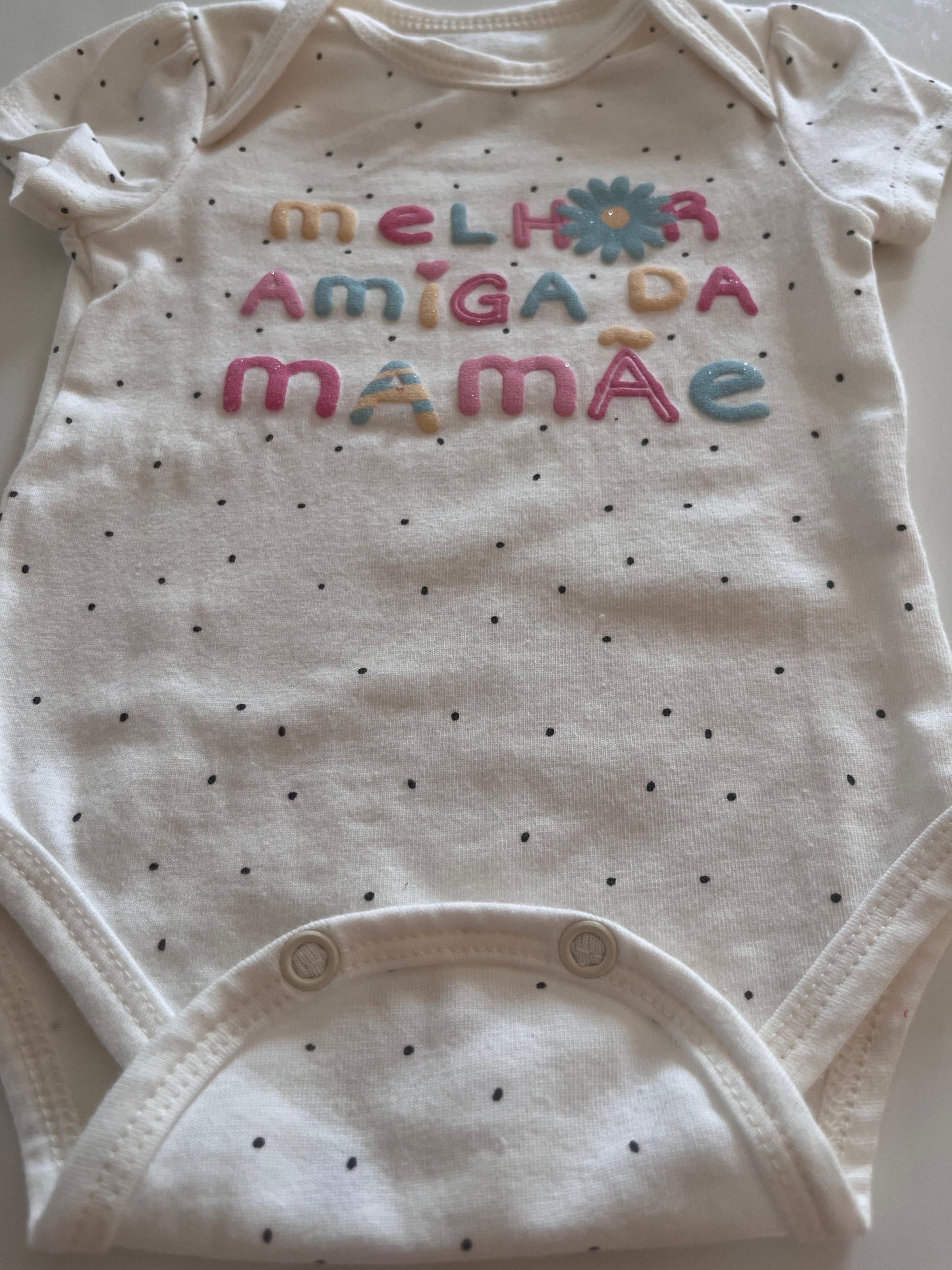 Kit com 2 bodys Teddy boom melhor amiga da mamãe 100% algodão