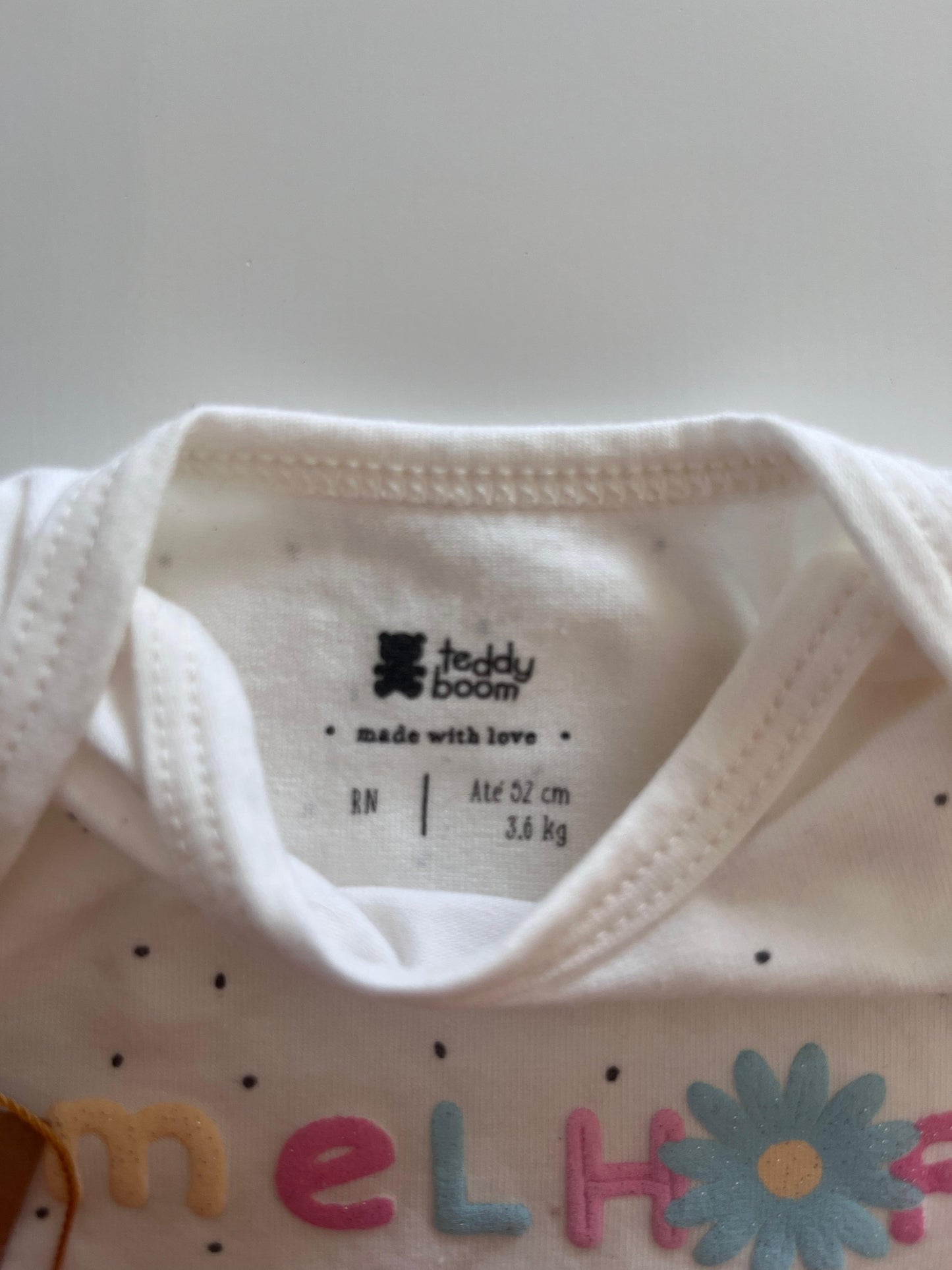 Kit com 2 bodys Teddy boom melhor amiga da mamãe 100% algodão