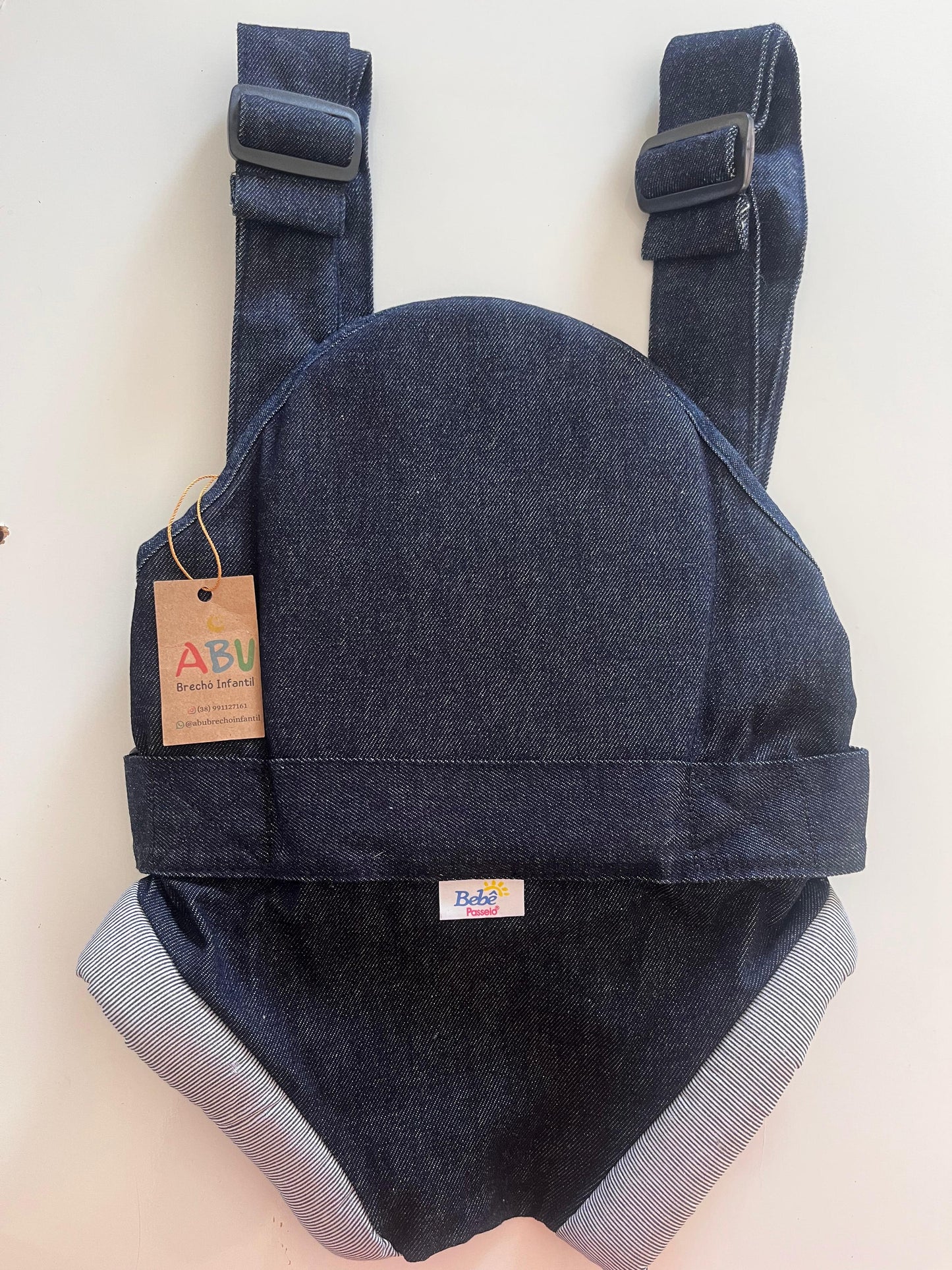 Canguru cadeirinha para bebê confeccionado em jeans