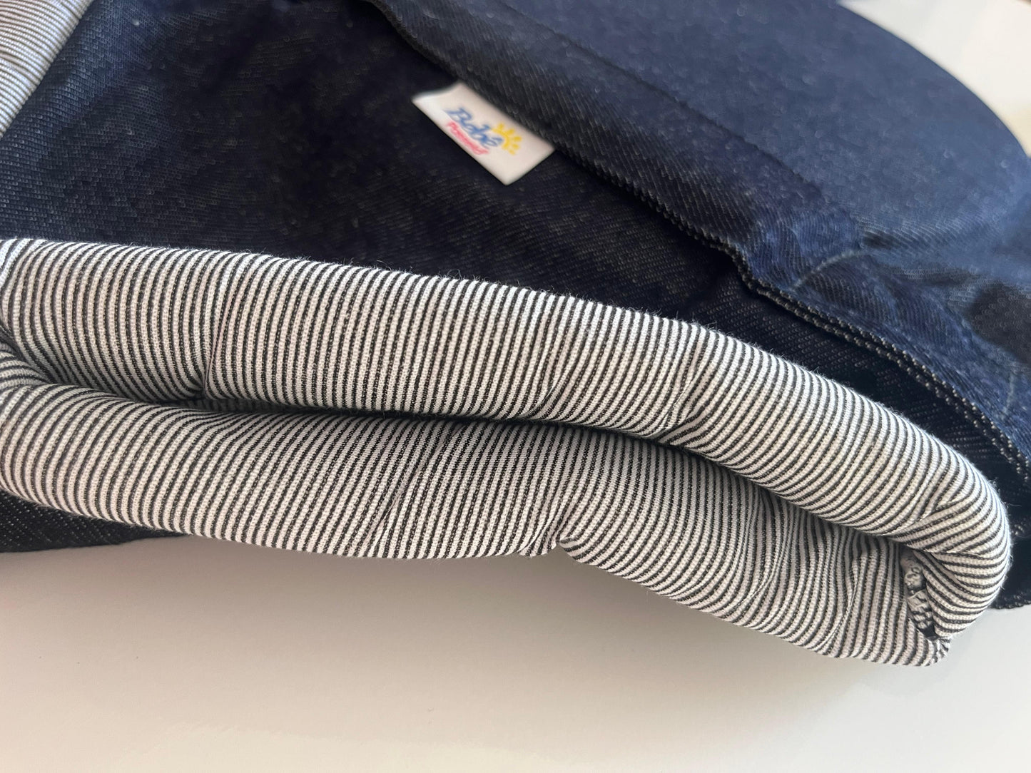 Canguru cadeirinha para bebê confeccionado em jeans