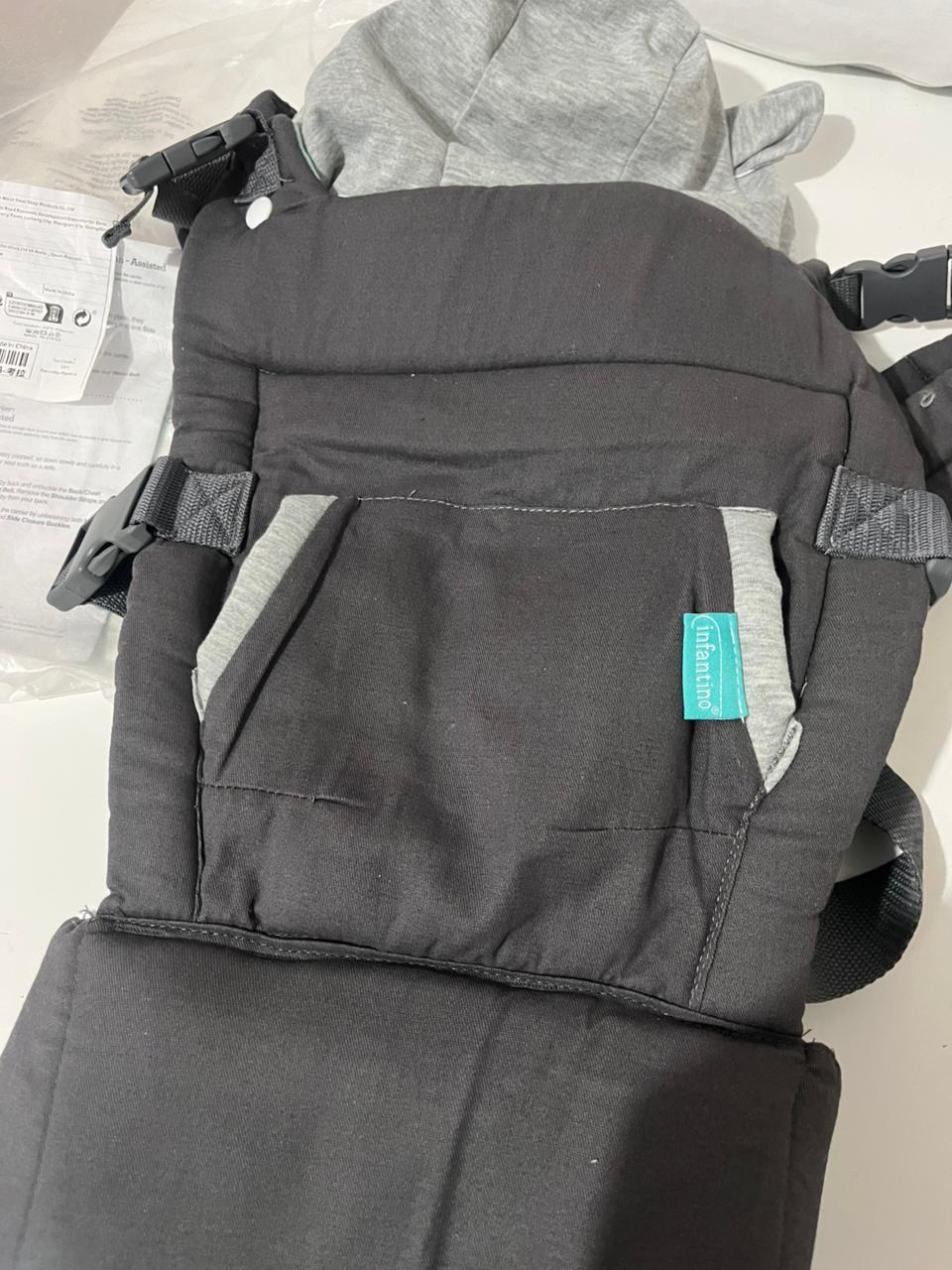Canguru com capuz ergonômico- Infantino -  Suporta até 18 kg- Novo