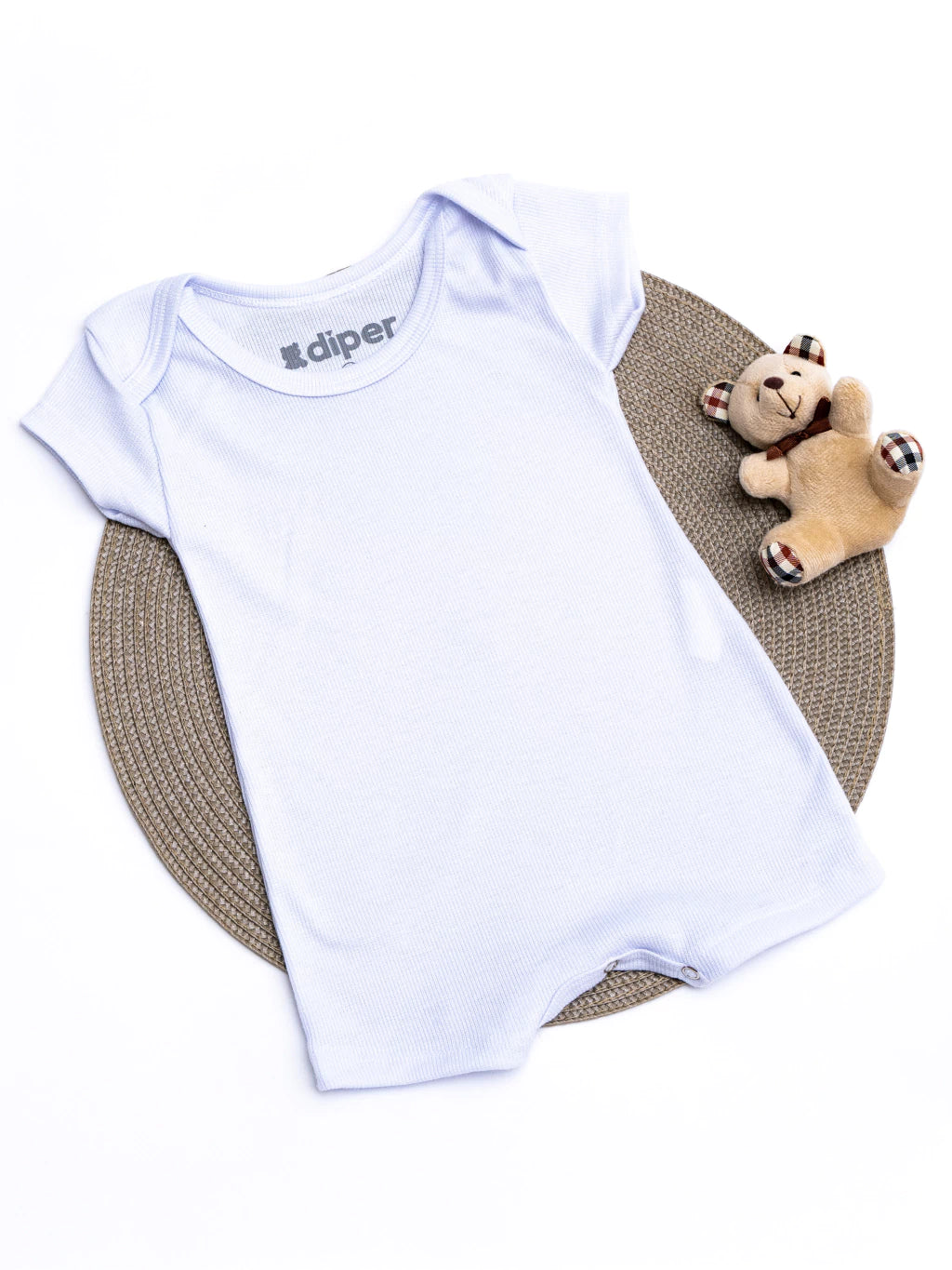 Romper Canelado Branco DIPER