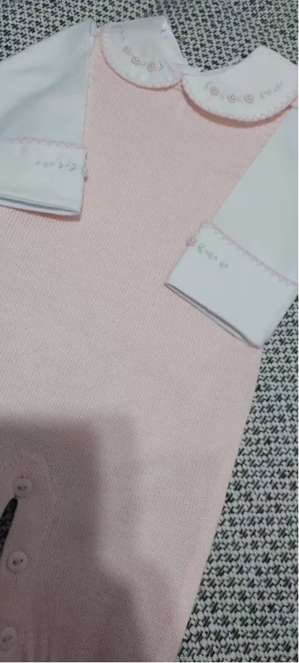 Conjunto jardineira e body rococó menina