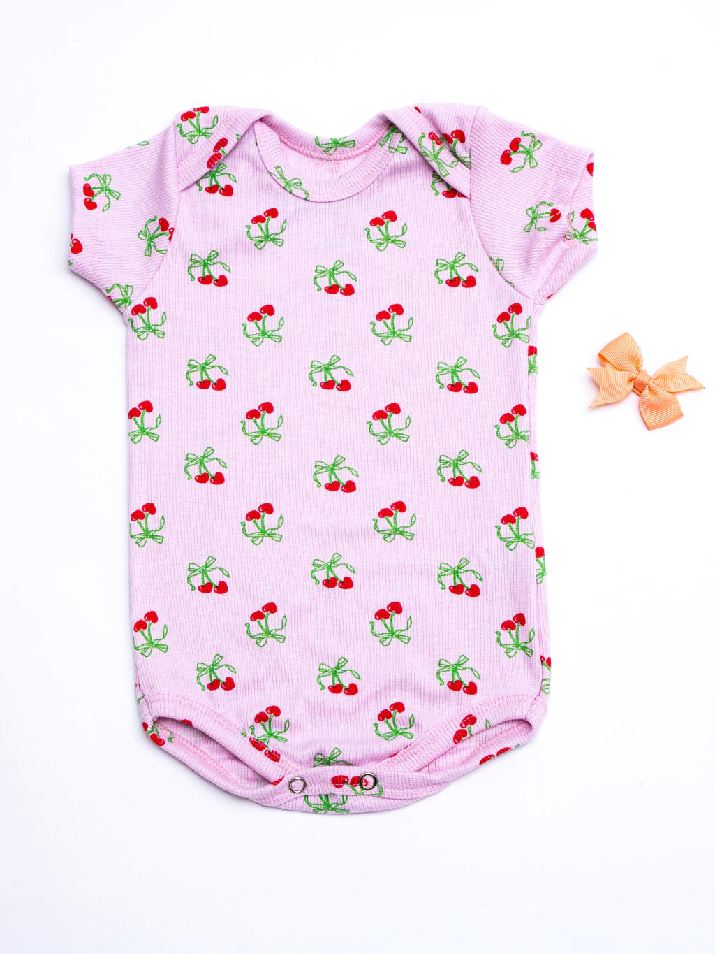 Conjunto Body Canelado Curto Corações