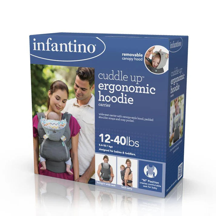 Canguru com capuz ergonômico- Infantino -  Suporta até 18 kg- Novo
